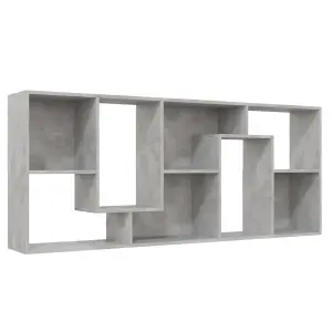 Berkfield Book Cabinet Concrete Grey 67x24x161 cm Engineered Wood