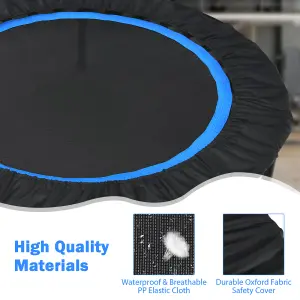 Costway 40" Mini Trampoline Foldable Fitness Trampoline with Height Adjustable Handle