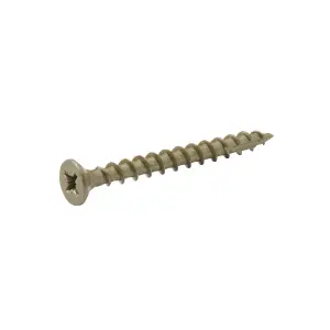 Diall PZ Double self-countersunk Carbon steel Multi-purpose screw (Dia)5mm (L)50mm, Pack of 50