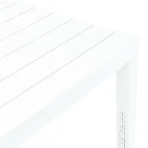 Berkfield Garden Table White 78x78x72 cm Plastic