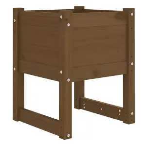 Berkfield Planters 2 pcs Honey Brown 40x40x52.5 cm Solid Wood Pine