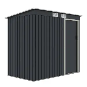 Charles Bentley Metal Galvanised Steel Shed 6.6ft x 4ft