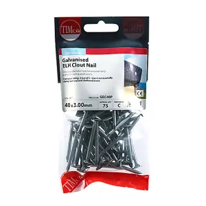 TIMCO Extra Large Head Clout Nails Galvanised - 40 x 3.00