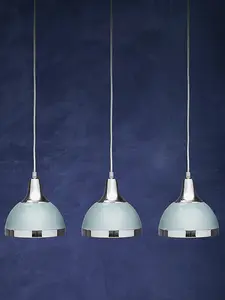 Interiors by Premier Vermont Three Shutter Blue Shades Pendant Light