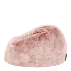 Icon Kids Faux Fur Fluffy Bean Bag Chair Rose Pink