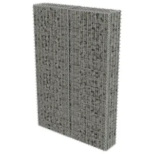 Berkfield Gabion Wall with Covers Galvanised Steel 100x20x150 cm