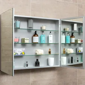 Marvel Bathroom Double Mirrored Wall Cabinet (H)703mm (W)900mm