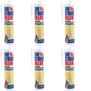 Everbuild One Strike Filler Cartridge White 300 ml (Pack of 6)