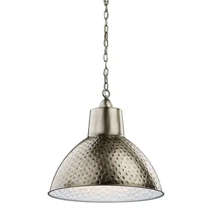 1 Bulb Ceiling Pendant Light Fitting Antique Pewter LED E27 60W Bulb