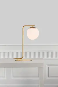 Nordlux Grant Indoor Living Dining Bedroom Table Light In Brass (Diam) 15cm