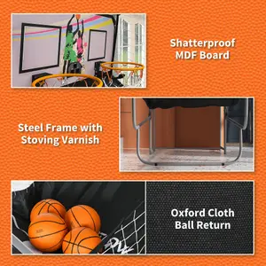 SPORTNOW Basketball Arcade Game with Double Hoops, Electronic Scorer