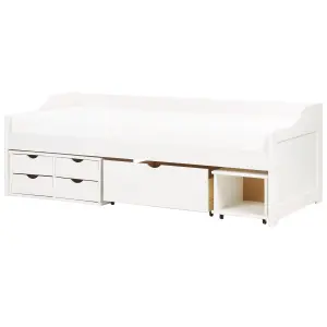 Wooden EU Single Bed 90 x 200 cm White ROYVILLE