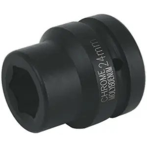 24mm Forged Chromoly Impact Socket for Air Wrenches - 1 Inch Drive