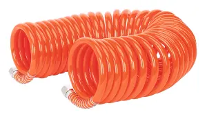 Sealey PU Coiled Air Hose 10m x 8mm with 1/4"BSP Unions