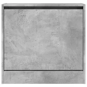 Berkfield Shoe Cabinet Concrete Grey 60x21x57 cm Engineered Wood