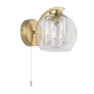 Harbour Studio Mallorie Satin Gold Wired LED Wall light