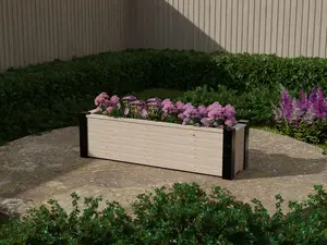 RusticRidge wooden planter, 1800x500x500