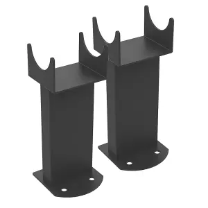 Right Radiators Pair of Black Floor Mounting Feet for Flat Panel Designer Radiator