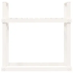 Berkfield Firewood Rack White 110x35x108.5 cm Solid Wood Pine