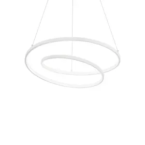 Luminosa Oz LED Decorative Swirl Integrated Pendant Light White, 3000K