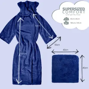 Snuggle 2 In 1 Wearable Blanket Navy