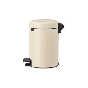 Brabantia NewIcon 3 Litre Soft Closing Pedal Bin Soft Beige