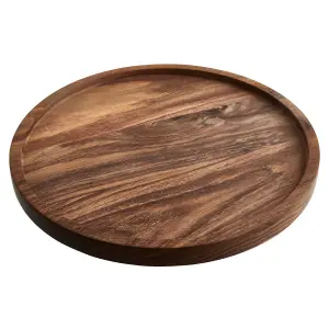 Interiors by Premier Kora Dark Wood Round Tray 30cm