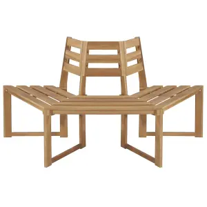 Berkfield Tree Bench Half-hexagonal 160 cm Solid Acacia Wood