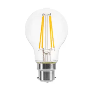 60w Equivalent LED Traditional Looking Filament Light Bulb A60 GLS B22 Bayonet 4.5w LED - Warm White