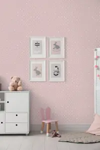 Galerie Great Kids Rose Smooth Glitter Hearts Wallpaper Roll