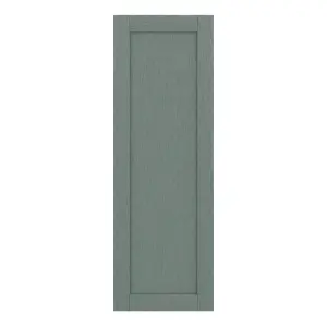 GoodHome Alpinia Matt green wood effect Shaker Tall larder Cabinet door (W)500mm (H)1467mm (T)18mm