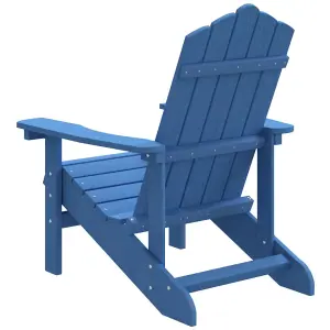 Berkfield Garden Adirondack Chair HDPE Aqua Blue