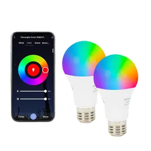 ValueLights 9W RGBCCT Smart Bulb, E27 Screw WiFi LED Bulb, Colour Changing and Adjustable Brightness, 2 Pack