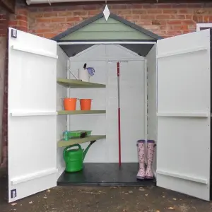 Shire 4x3 Overlap Double Door Shed with Shelves