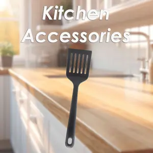 Slotted Turner Heat Resistant Turner Kitchen Recycled Materials Black