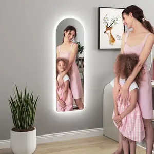 HOMCOM Full Length Wall Mirror with Lights Dimming and 3 Colour Adjustable