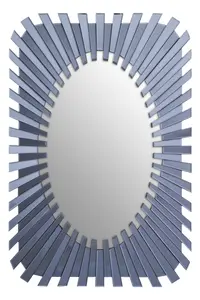 Interiors by Premier Jade Grey Sunburst Wall Mirror