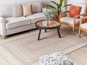 Area Rug 160 x 230 cm Beige and White BAGLAR