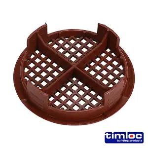 Timloc Push-in Soffit Vent Brown -  70.0 (10pcs)