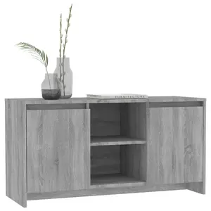 Berkfield TV Cabinet Grey Sonoma 102x37.5x52.5 cm Engineered Wood