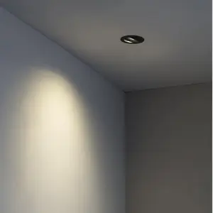 Luminosa Arg Tiltable Black recessed Downlight GU10