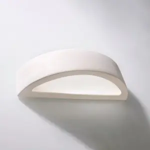 Atena Ceramic White 1 Light Classic Wall Light