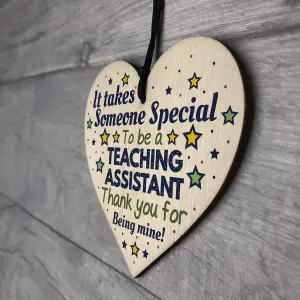 Red Ocean Special Teaching Assistant Teacher Gifts Thank You Gifts Wooden Heart Plaque Leaving School Nursery Gifts