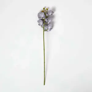 Homescapes Artificial Stem of Grey Orchid Flower, 68 cm