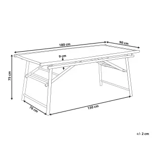 Garden Table Wood Light Wood TINDARI