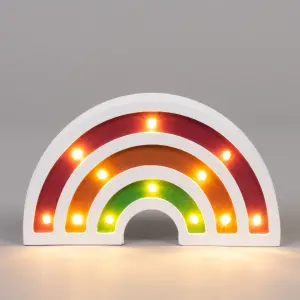 Litecraft White Rainbow Glow Kids LED Table Lamp