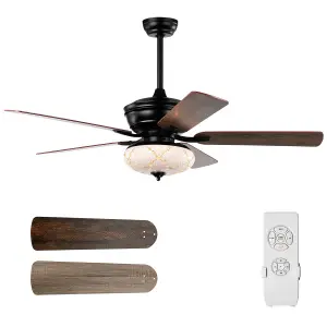 Costway Indoor Ceiling Fan w/ Light & Remote Control