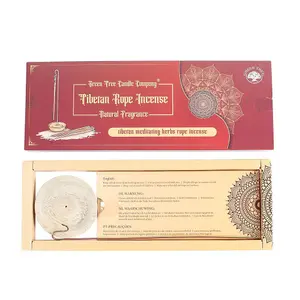 Something Different Meditating Herbs Tibetan Rope Incense With Holder Red/Yellow (One Size)