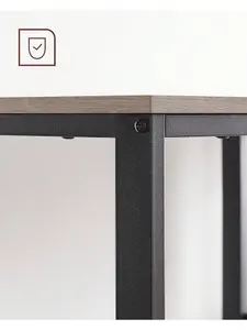 VASAGLE Computer Desk, Writing Desk With 2 Shelves On Left Or Right, Work Table For Office Living Room, Steel Frame, Industrial