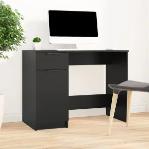 Berkfield Desk Black 100x50x75 cm Engineered Wood